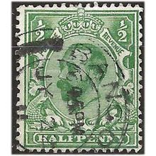 1911 SG321 1/2d Pale Green Wmk Imperial Crown Die A Fine Used . .. .