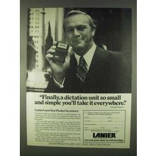 1978 Lanier Vest Pocket Secretary Ad - Arnold Palmer