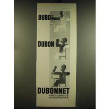 1934 Dubonnet Aperitif Ad - in French - Dubo Dubon Dubonnet vin tonique