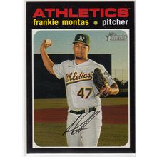 2020 Heritage High Number baseball card 604 Frankie Montas - Oakland Athletics