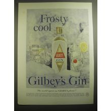 1959 Gilbey's Gin Ad - Frosty Cool