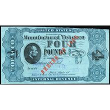 TG67B, Four Pounds Tobacco Tax Paid Stamp - Hard to Find! .. Stuart Katz