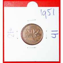 Ⰶ NO INDIA (1948-1952):CANADA★1 CENT 1951! GEORGE VI (1937-★LOW START★NO RESERVE