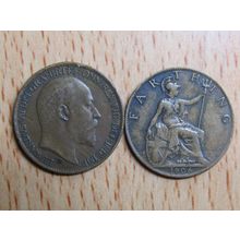 GB 1906 Edward VII Farthing Coin