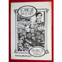 GOTHIQUE FILM SOCIETY (1976-77) Rare 11th Season Programme