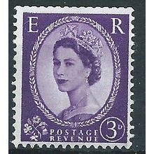 1960 SG615 3d Deep Lilac R Band Crowns Phosphor Wmk SIDEWAYS Unmounted Mint...