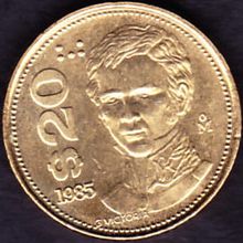 1985 Mexico 20 Pesos Coin