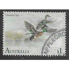 AUS 1991 $1.00 'BIRDS - CHESTNUT TEAL' FINE USED (EBID68-691)