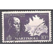 Martinique 1945 Michel 223 O Cote (2004) 0.80 € Victor Schoelcher Cachet rond