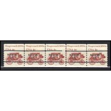 1898Ab 4c Stagecoach Fine MNH Dry Gum PNC 5/5 Line Gap AA0050