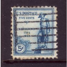 USA 1933 5c BLUE GEN KOSCIUSKO SG 733 FINE USED#3