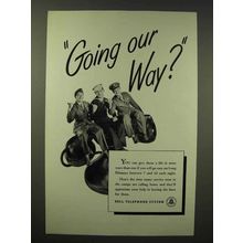 1945 Bell Telephone Ad - Going Our Way?