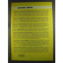 1972 Hughes Intelsat IV Satellites Ad - Science/Scope