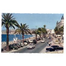 CANNES, LA COTE D'AZUR, FRANCE unused vintage postcard (b) #