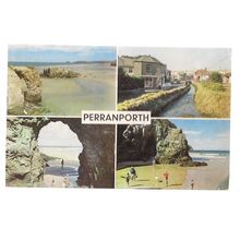 multiview, PERRANPORTH, CORNWALL used postcard 1965? postmark =