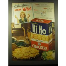 1948 Sunshine Hi Ho Crackers Advertisement - For finer flavor.. Serve Hi Ho