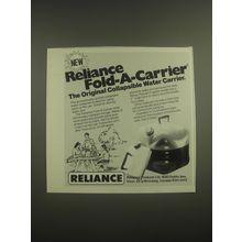1981 Reliance Fold-a-carrier water carrier Advertisement