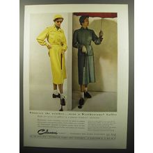 1950 Celanese Weathervane Golfer Ad - Whatever the weather.. wear a Weathervane