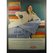 1956 Du Pont Orlon Blankets Ad - Fashion's Favorite