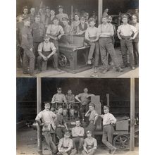 Army Industry Factory Soldier War WW1 2x Real Photo Military Postcard s