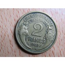 France Republic 1932 2 Francs Coin
