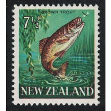 New Zealand Brown Trout Fish 1967 MNH SG#871