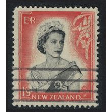 New Zealand Queen Elizabeth II 1Sh9d T1 1954 Canc SG#733b