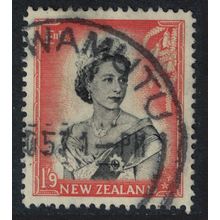 New Zealand Queen Elizabeth II 1Sh9d T2 1954 Canc SG#733b