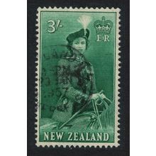 New Zealand Queen Elizabeth II 3Sh 1954 Canc SG#734