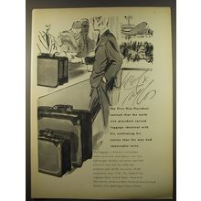 1961 Lord & Taylor Atlantic Luggage Ad - The first vice president noticed