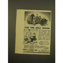 1961 Gina & Selma Dolls Advertisement - For the Doll House