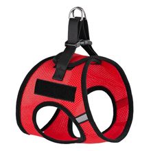York Nylon Mesh Harness with removable Patches Red 15"-16"