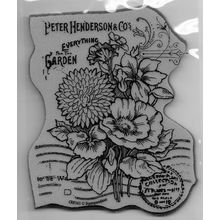 Peter Henderson Floral Stamp. Stamping Cardmaking Scrapbooking Craft