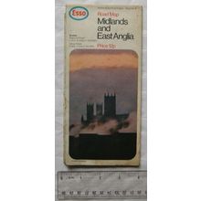 1969 Esso Road Map Section 4 Midlands and East Anglia