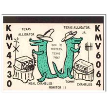 kmv-5054 neal chambliss winters texas 1960s cb qsl vintage postcard