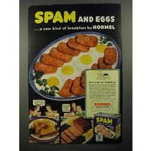 1942 Hormel SPAM Ad - Eggs, New Kind of Breakfast