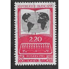 FRA 1985 2.20F 'THE FRENCH DOCUMENTATION' FINE USED (EBID61-868)