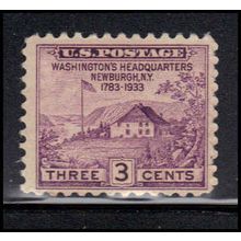 727 3c Washington's Headquarters Barely Clears MNH U1077