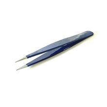 Unisex Eyebrow Hair Removal Tweezers Pointed Tip Navy Blue Color[ ]