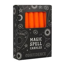 Candles - Set of 12 Orange 'Confidence' Spell Candles