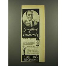 1942 Heublein's Club Cocktails Ad - To Celebrate