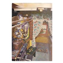 NARROW BOAT, WATERWAYS MUSEUM, STOKE BRUERNE. used postcard. 1976 pm canals =