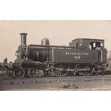 Metropolitan Class E Number 48 0-4-4T Real Photo Train Postcard