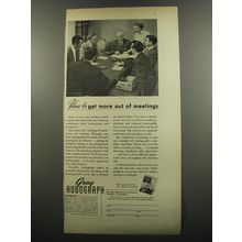 1953 Gray Audograph Ad - How to get more out of meetings