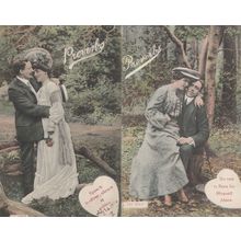 No One Is Born For Himself Alone Antique 2x Proverb Postcard s