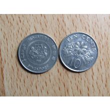 Singapore 1985 10 Cents Coin