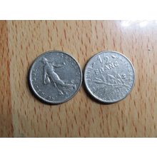 France Republic 1967 1/2 Franc Coin