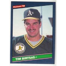 1986 Donruss baseball card 462 Tim Birtsas RC