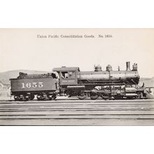 Union Pacific Consolidation Goods Old Train 1655 Postcard