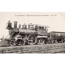 Lovett Eames Single Bogie Express Train Locomotive Old Postcard